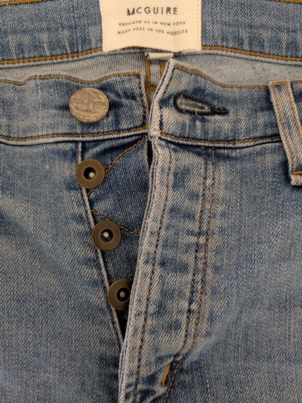 McGuire Denim Light Wash Side Stripe Jeans 30 - Picture 4 of 4